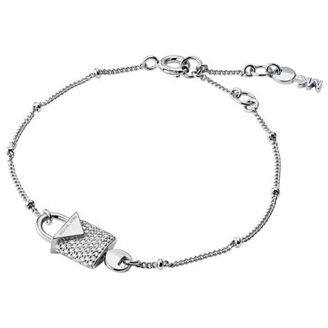 michael kors sterling silver bracelet|michael kors padlock bracelet.